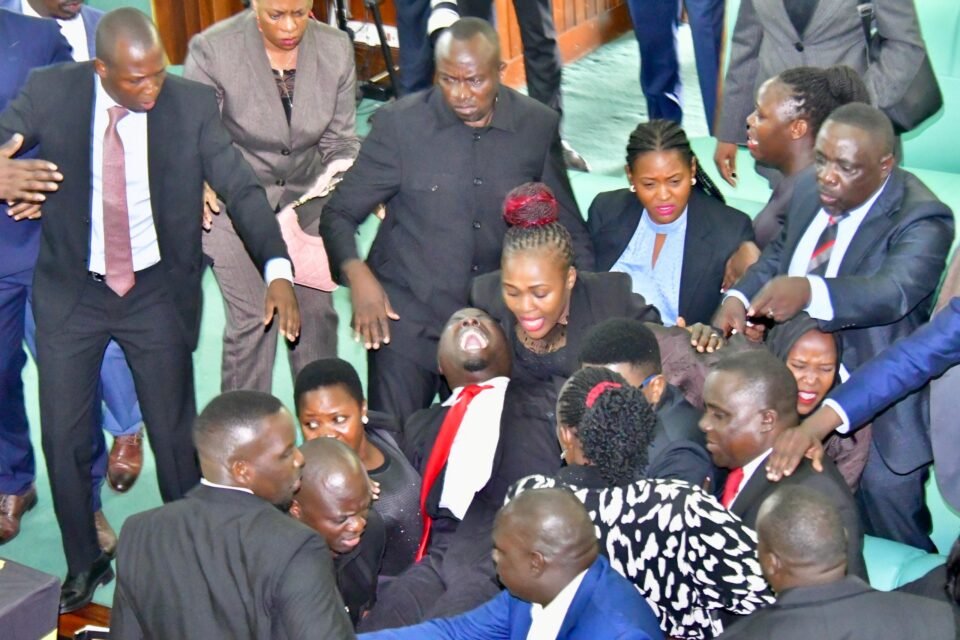 Hon. ZAAKE fighting in the parliament